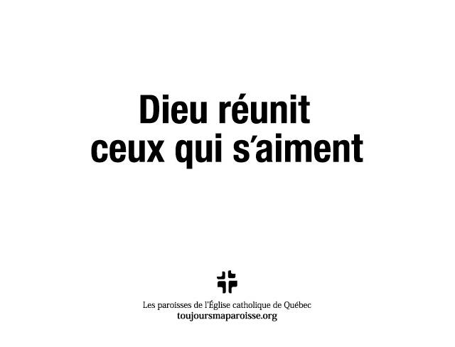 'Dieu réunit ceux qui s’aiment' Publicité publiée dans les pages de le Soleil (p. 13) et de Le Journal de Québec (p. 18)