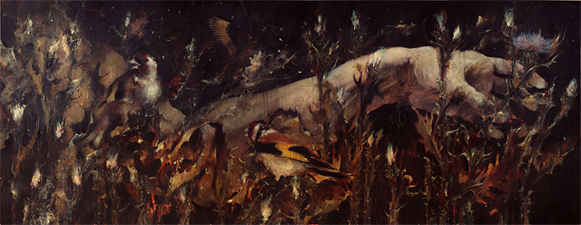 DENIS FORKAS 'Allegory of Martyrdom', 2013, Ink, gouache and acrylics on paper, 27 x 70 cm 