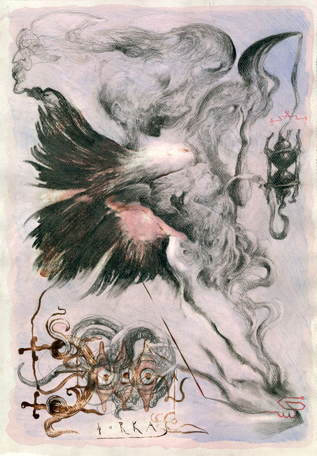 DENIS FORKAS 'Faceless Imp (an automatic study)', 2011, Ink, watercolour and graphite on paper, 42 x 30 cm