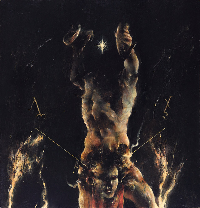 DENIS FORKAS 'The Dance of Asterion', 2014, Acrylics on paper mounted on hardboard, 26 x 25 cm