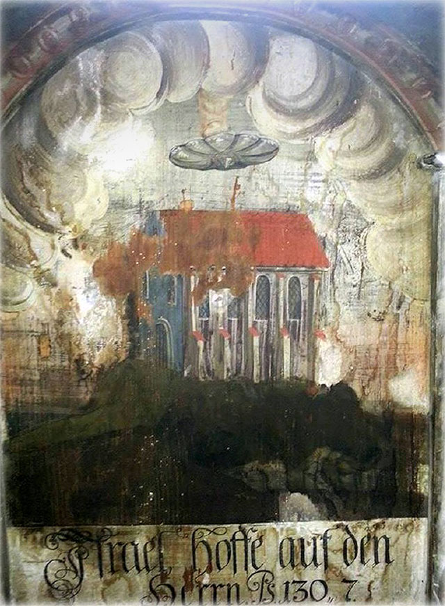 La peinture murale Sighisoara découverte dans une église du 14e siècle en Roumanie
