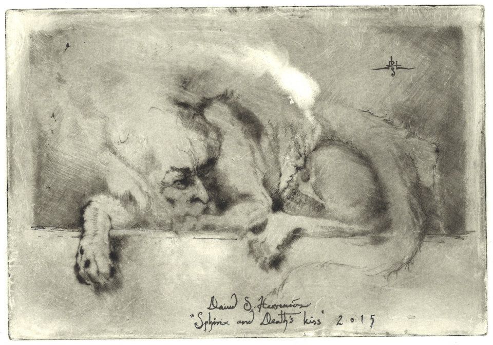 DAVID S. HERRERIAS 'Sketch of Sphinx and Death's kiss (2015)