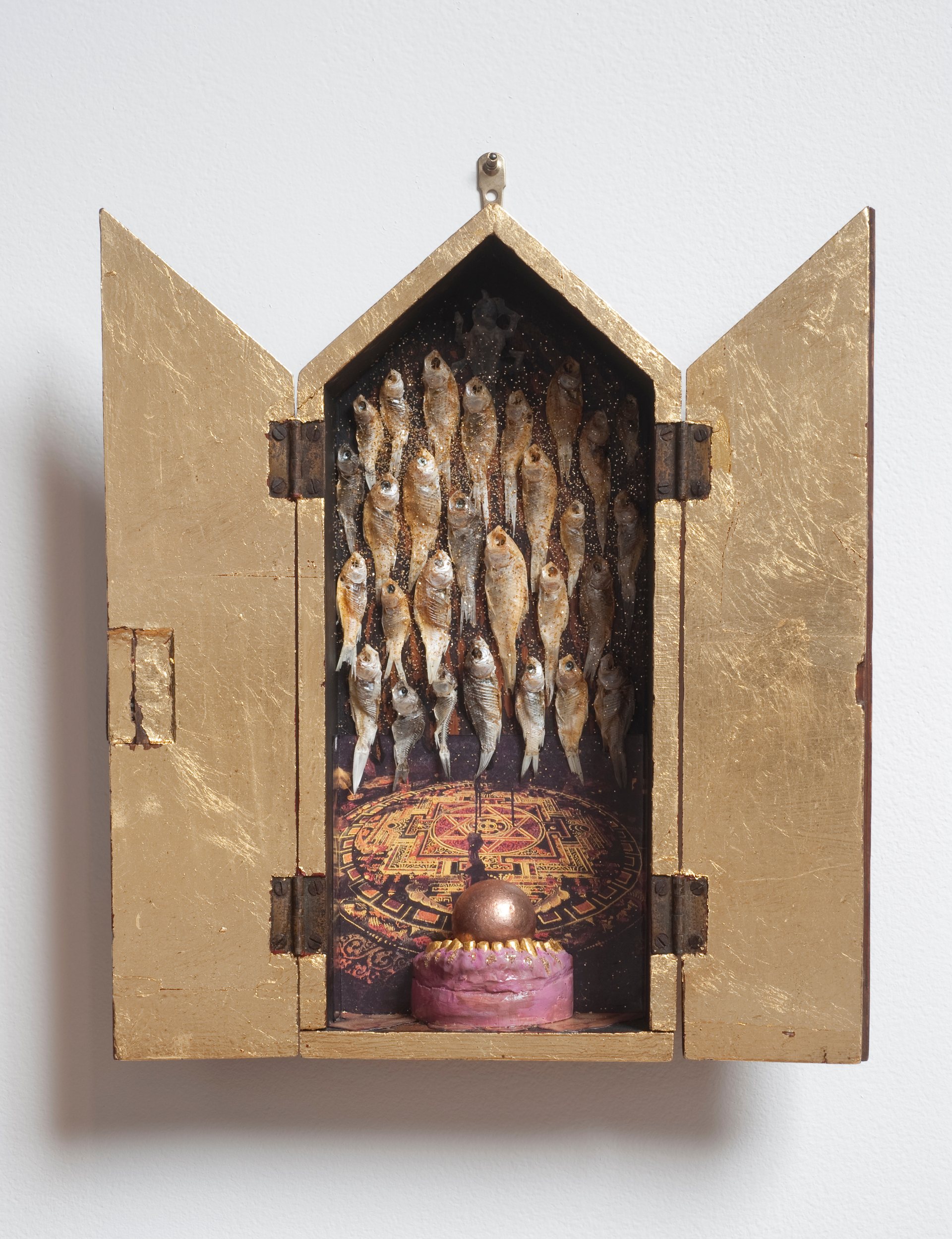 GENESIS BREYER P-ORRIDGE 'Feeding the Fishes': a small sculptural shrine. Photo Invisible Exports